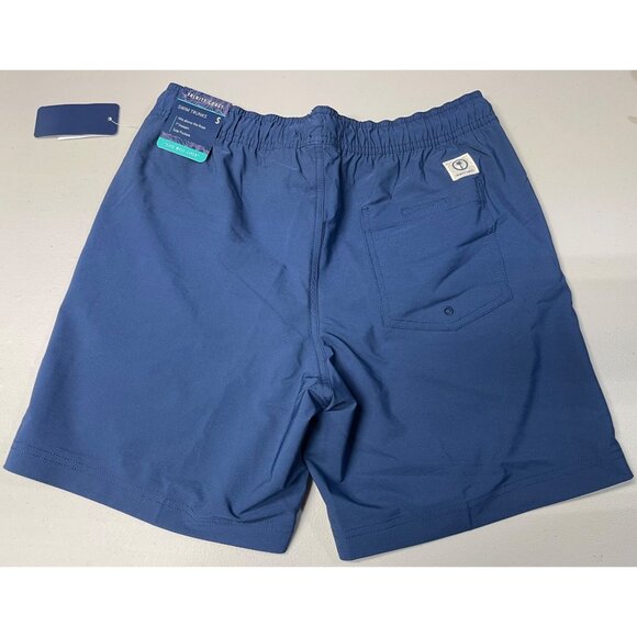 Trinity Coast Mens Small Blue Swim Trunks Elastic Waist Drawstring & Pockets - Picture 2 of 7